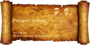 Pergel Vince névjegykártya